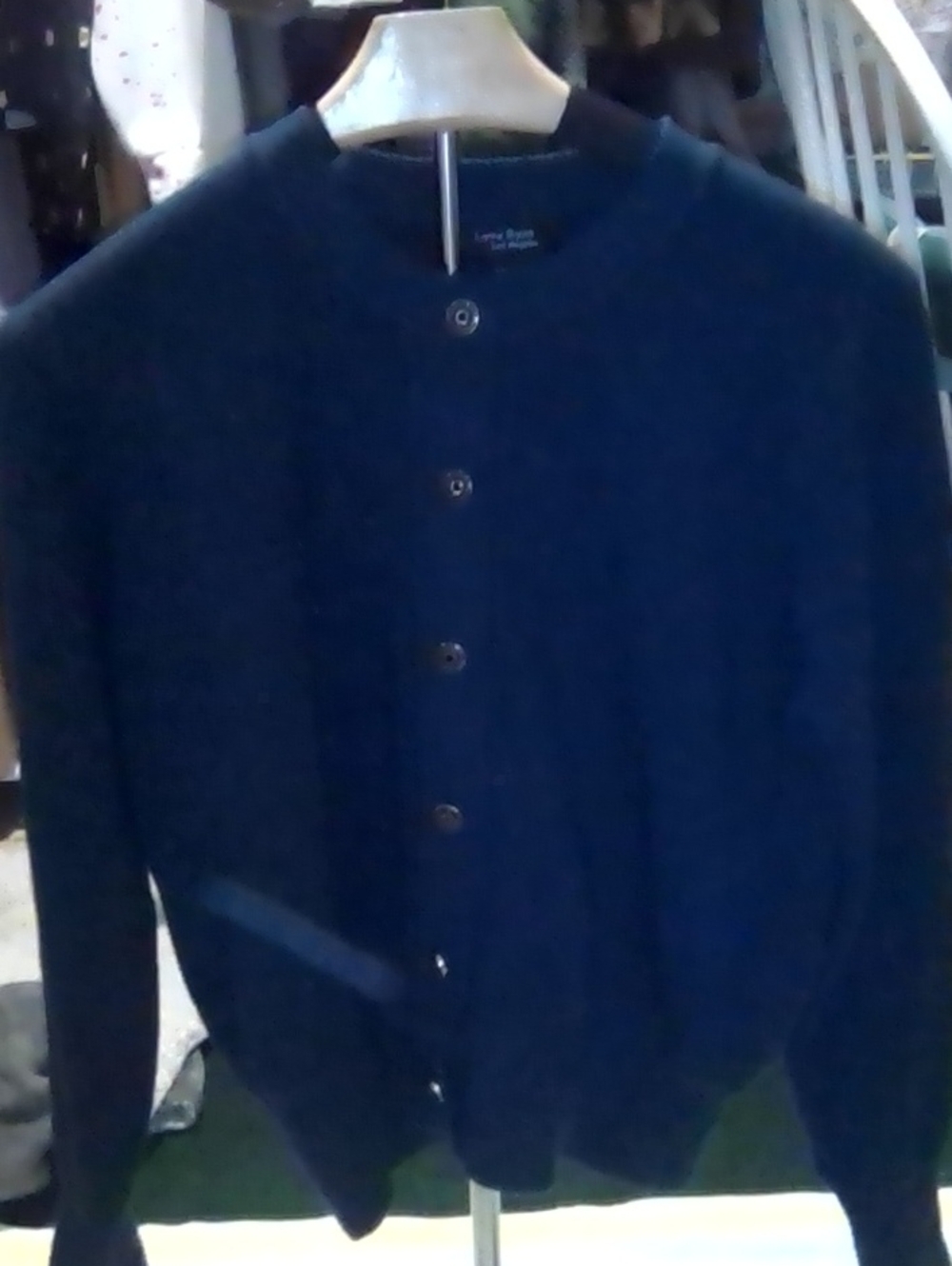 Women's Navy Button-Front Cardigan Sweater